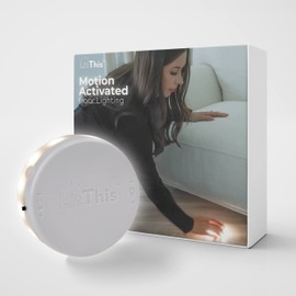 LitThis Under Bed Lights Motion Sensor – No Installation; Slides Under Furniture. 360° Motion Sensing LED Lights for beds and Living Areas. Adjustable Brightness & on-time for Under Bed LED Lights.