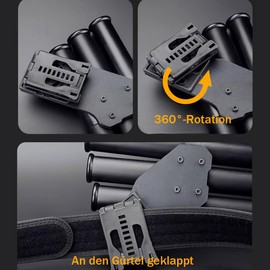 40MAX Quiver for Arrows, Archery, Back Arrow, Quiver Holder, 3 Tubes Arrow Holder with Adjustable Tactical Belt Clips, Lightweight Durable Nylon Material for Hunting, Target Shooting