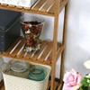 kinbor 5-Tier Bamboo Free Standing Storage Rack Shelf Multifunctiona