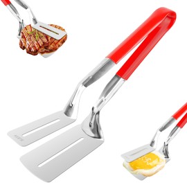 HOTUT Steak Clamp Shovel, Stainless Steel Steak Clip, Kitchen Multifunctional Steak Clip for Fried Steak Hamburger Meat Fried Fish Grill Clamp for Cooking