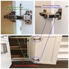 165 Degree Full Overlay Screw-On Lazy Susan Cabinet Hinge with
