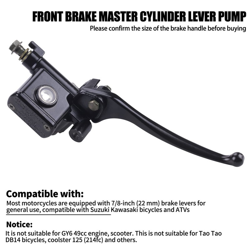 CNCMOTOK Front Brake Master Cylinder Lever Pump (Right Side) with