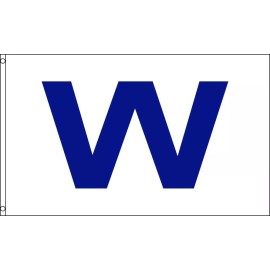 Flags Importer Big Blue W Flag 3x5 ft Win Wrigley Field Chicago Cubs Baseball Banner White