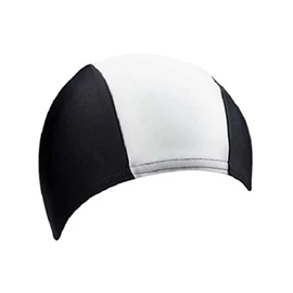 Beco Fabric Swim Cap Swimming Cap, Unisex, Textil-Schwimmhaube, white/black, One Size