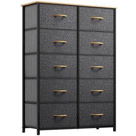 YITAHOME 10 Drawers Dresser, Fabric Dresser, Fabric Storage Tower, Organizer Unit for Bedroom, Living Room, Hallway, Closets
