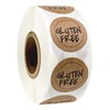 Gluten Free Kraft Stickers / 500 Brown Kraft Circle Labels