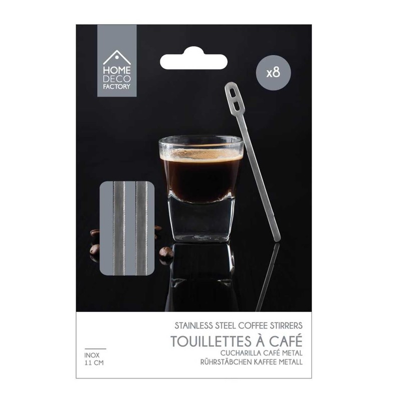 COOK CONCEPT, KA5996, Stainless Steel Stirrers for Coffee and Aperitifs,