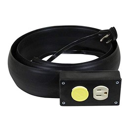 Electriduct Lay Flat Electrical Power Extension Cord Cover Cable Protector - 12 Feet (Black)