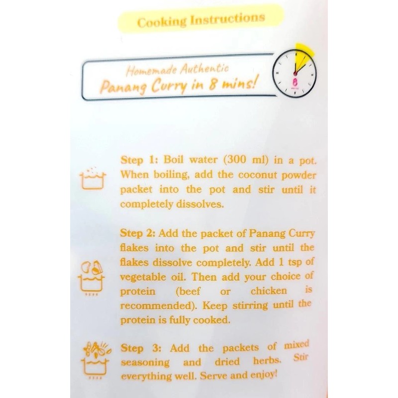 Siam Chili Thai Panang Curry All-in-One Meal Kit Set 2.29