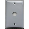 Polished Chrome Single 1 Gang Wall Plate - 5/8" Circle