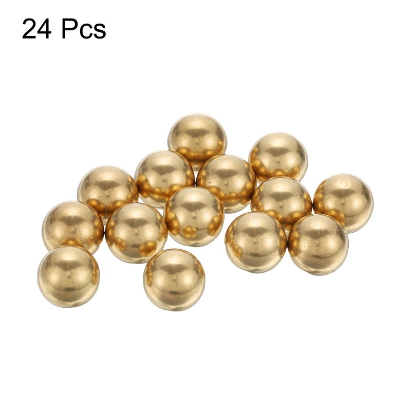 sourcing map 24pcs Precision Solid Brass Bearing Balls 12mm Industrial