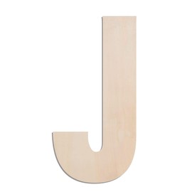 MGTECH 17 Inch Large Wooden Letter J, 1/4 in Thick Big Wood Letter for Crafts and Wall Decor