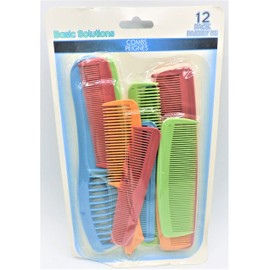 Sassy & Chic Plastic Combs, 12 Count
