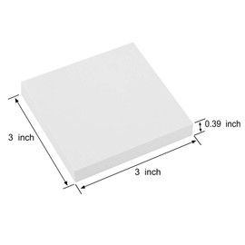 ZCZN White Sticky Notes,3 x 3 in,100 Sheets/Pad,4 Pads/Pack