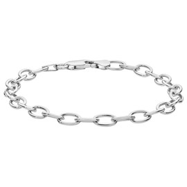 Attractive Rhodiumed 925 Sterling Silver Ladies Bracelet - 5mm, 6 Grams WJS25419