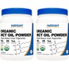 Organic MCT Oil Powder 1lb Unflavored 2 Bottles, 2 Pieces, 454g / 오가닉 MCT 오일 파우더 1lb 무맛 2병, 2개, 454g