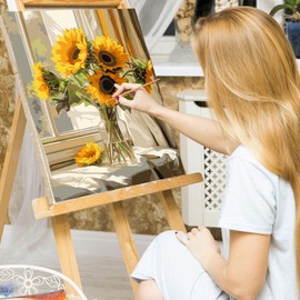 EFOTIML Malen-nach-Zahlen-Set für Erwachsene, Anfänger und Kinder im Alter von 8–12 Jahren, 1 Stück, 40,6 x 50,8 cm, Leinwand für Malsets für Erwachsene, in bunter Box (ohne Rahmen), Sonnenblumen in