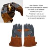 1 Pair Heat Resistant Gloves Separate Fingers Hot Proof Mitts