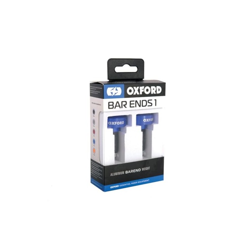 Oxford OX591 Aluminium Motorcycle Bar Ends 1 Blue