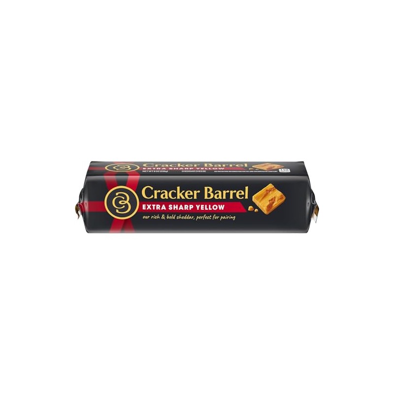 Cracker Barrel Extra Sharp Yellow Cheddar Cheese Chunk 8 oz