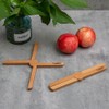 K-UNING Pot Trivet Folding One-Touch Wood Compact Outdoor