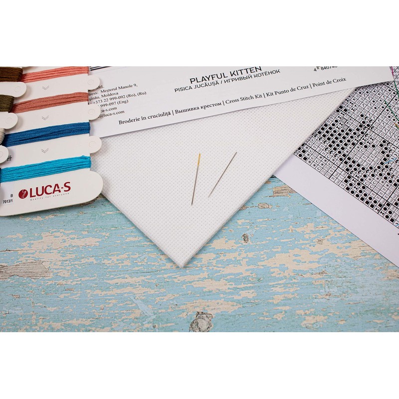 Cross Stitch Kit Luca-S - Playful Kitten B7013