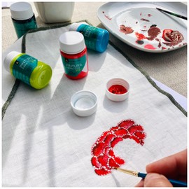 Vernice per tessuto Opaque To-18 nero 35 ml La Pajarita, pittura ad applicazione diretta su tela