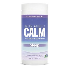 Natural Vitality Calm Polvo Magnesio Melatonina Sabores Berry 170g