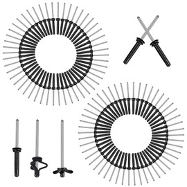 100 Set of 3/16" Long Grip Tri-Grip Rivets Blind Rivets Tri-Fold Bulb Mounting Rivet with Waterproof O-Rings for Deep Water Installing Kayak Canoe and Boat Accessories etc