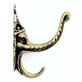 Castelion® Solid Brass Elephant Hat and Coat Hook