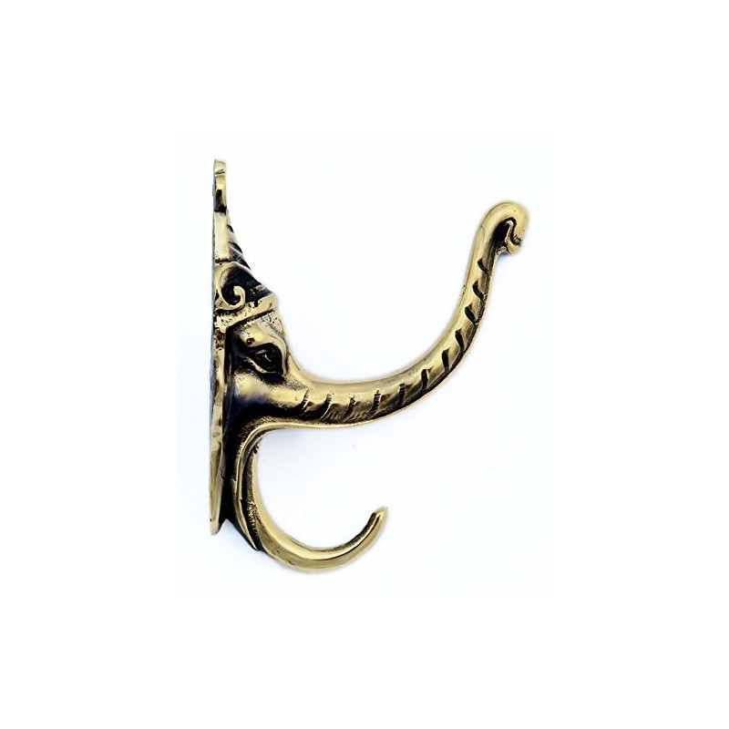 Castelion® Solid Brass Elephant Hat and Coat Hook
