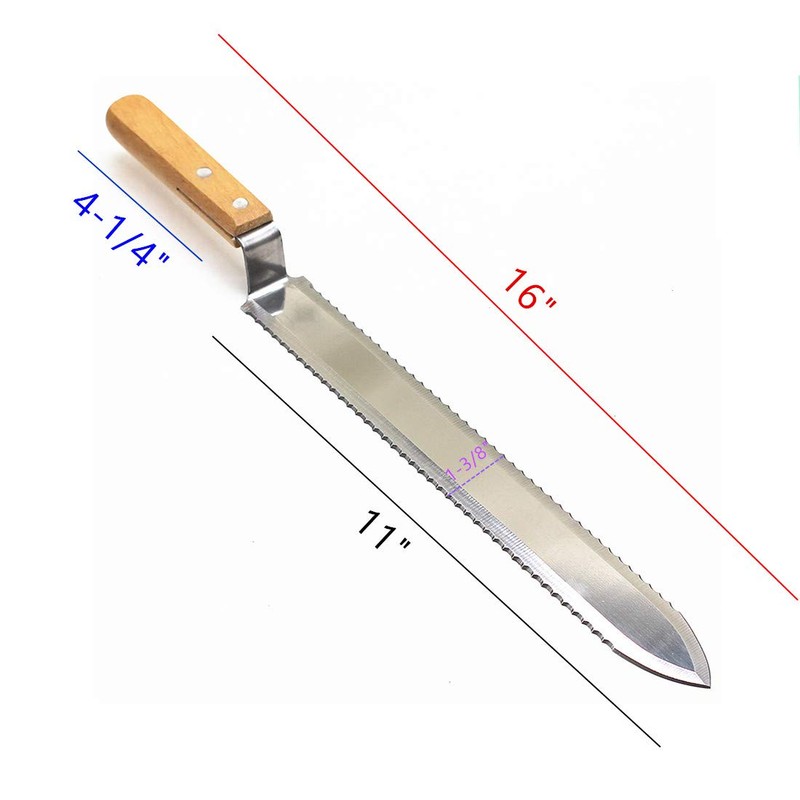 WEICHUAN Stainless Steel Serrated Uncapping Knife - Beekeeping Equipment Bee