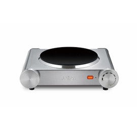 Salton Single Stainless Steel Infrared Portable Electric Cooktop, 7.4 inch