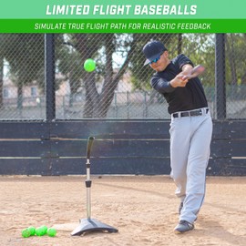 GoSports Baseball & Softball Limited Flight Modern Training Balls - 12 Pack - Regulation Size, Choose Your Sport