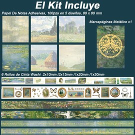 Kit Estético de Álbumes de Recortes, 128 Piezas Bullet Journal Kit Suministros de Albumes de Recortes para Diario de Bala DIY Cuaderno con Cierre Magnético Pegatinas Decorativo Regalo para Niña Amiga (Verde)
