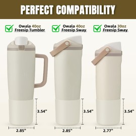 Silicone Higher Boot Compatible with Owala 30oz & 40oz FreeSip Sway Bottles & Tumblers, Large Protection Anti-Slip Bottom Cover Sleeve for Freesip Sway Tumbler and Bottle