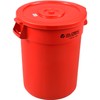 Global Industrial 32 Gallon Garbage Can, Red, No Lid