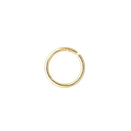 Solid 20G 14K Yellow Gold Seamless Nose Hoop, 1/4"(6mm) - 5/16"(8mm) Hoop - 3/8"(10mm) Hoop, Twist-open Unisex Nose Ring, Metal, no gemstone