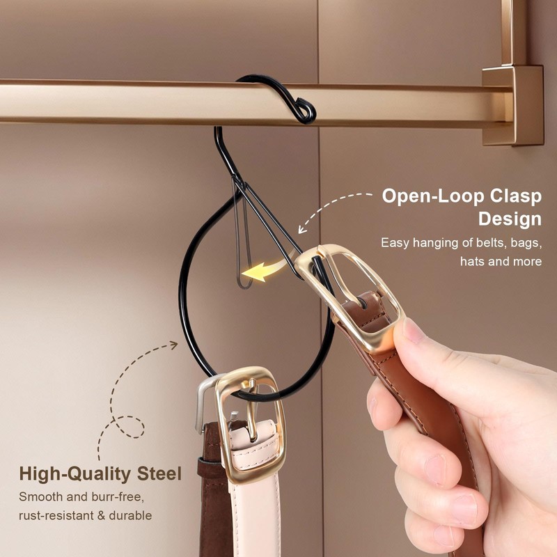 Belt Hanger for Closet, Great Space Saving Belt Hanger, Durable