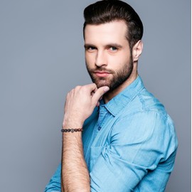 COAI Men's Bracelet with Lion Charm, Onyx Red Tiger Eye, Red Tiger Eye