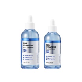 Wellage Real Hyaluronic Blue 100 Ampoule 100ml + 75ml / 웰라쥬 리얼 히알루로닉 블루 100앰플 100ml + 75ml