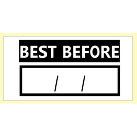 EJI Labels. 200 Best Before Stickers. Date Labels for Food. 50 x 25mm. Best Before Labels