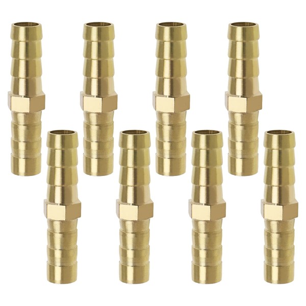 Create idea 8PCS 8mm Brass Barb Hose Fittings Straight Connector