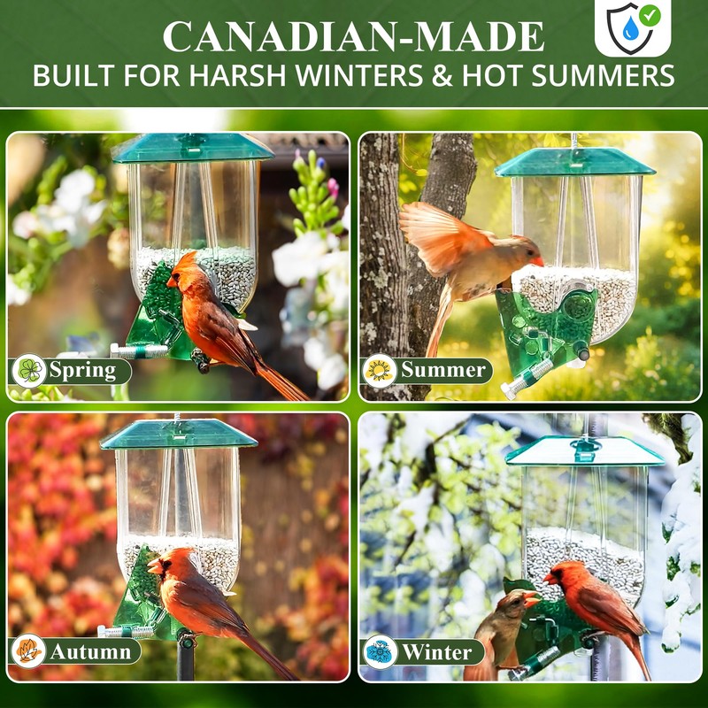 Unique Cardinal Bird Feeder for Outdoors - Designed for Cardinals