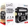 Supersonic SC-1097BT 3 Band Radio With Bluetooth, Flashlight AM/FM/SW Black
