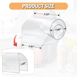 Wksaesi Replacement Spout Cover Compatible with Ninja Slushie FS301 FS299 FS300, Pour Spout Replacement for Ninja Slushy Machine FS301C CL301A CO503F CCO305F, BPA Free, PC, Clear