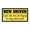BAVAHA Caution New Driver Sticker for Car Trying to Stay
