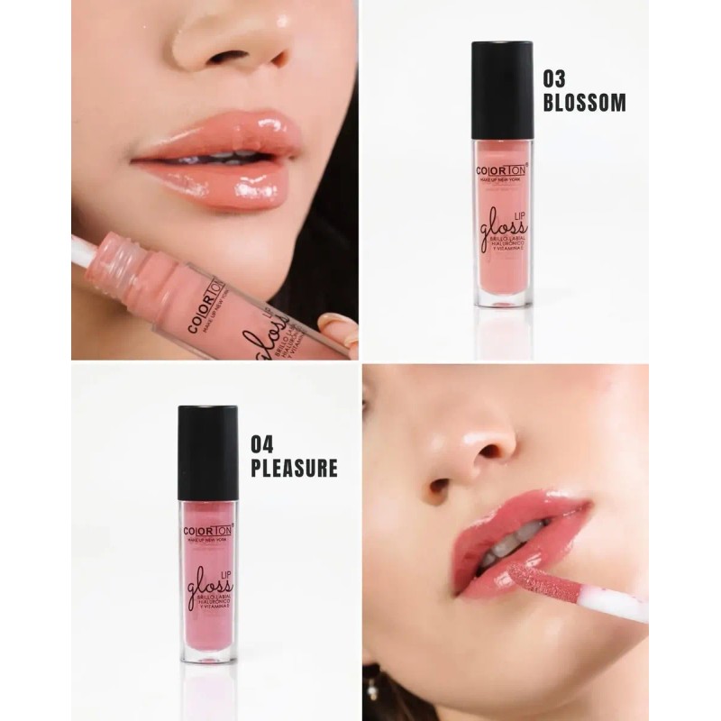 Labial Lipgloss Con Acido Hialuronico Colorton Varios Tonos