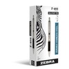 Zebra Pen F-402 Stainless Steel Retractable Ballpoint Ink Pens 12-Pack,