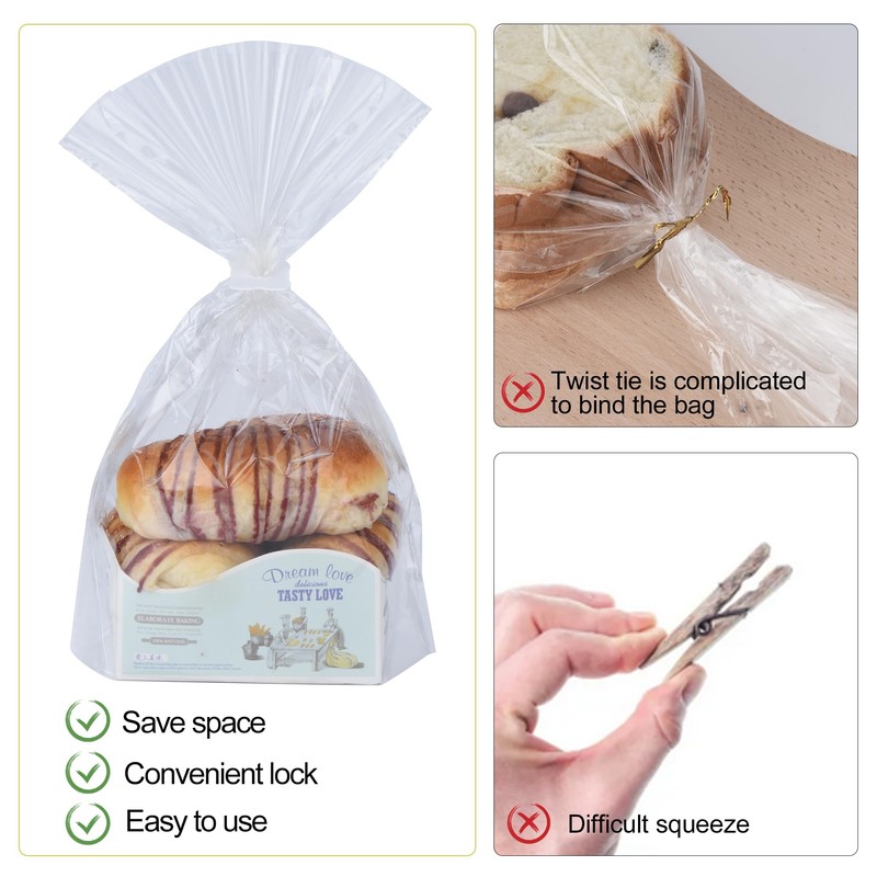 100 Pcs Reusable Plastic Bread Clips - Keep Your Food